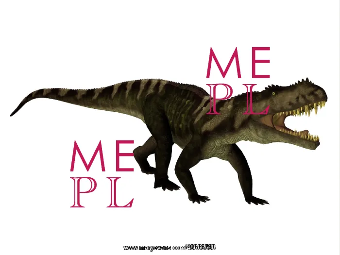  : A vicious Prestosuchus reptile, isolated on white background