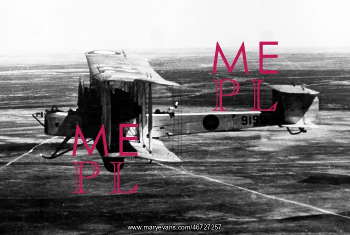 : Vickers 27 Vimy Mk II, (side view), flying : Vickers 27 Vimy Mk II, (side view), flying