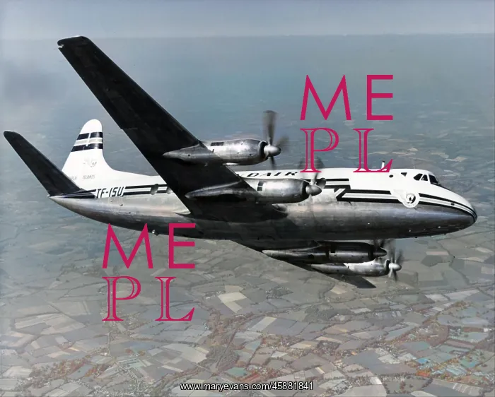 : Vickers 759 Viscount (forward view) banking of TF-ISU.? : Vickers 759 Viscount (forward view) banking of TF-ISU.?