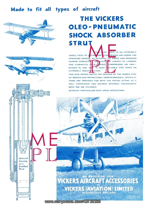 : Vickers Aircraft Accessories - Oleo : Vickers Aircraft Accessories - Oleo