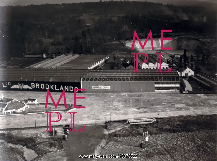 : The Vickers factory at Brooklands about 1936 : The Vickers factory at Brooklands about 1936