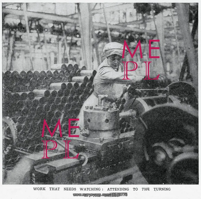 : Vickers Munition Factory - Turning of the Shells 1915 : Vickers Munition Factory - Turning of the Shells 1915