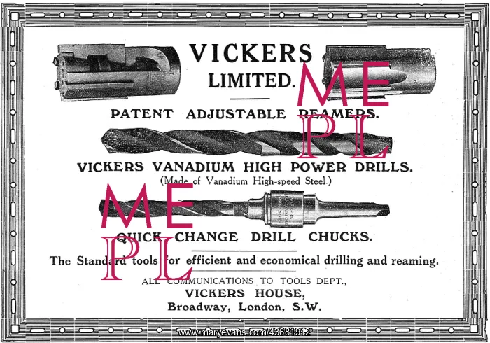 : Vickers Patent Drills & Reamers : Vickers Patent Drills & Reamers