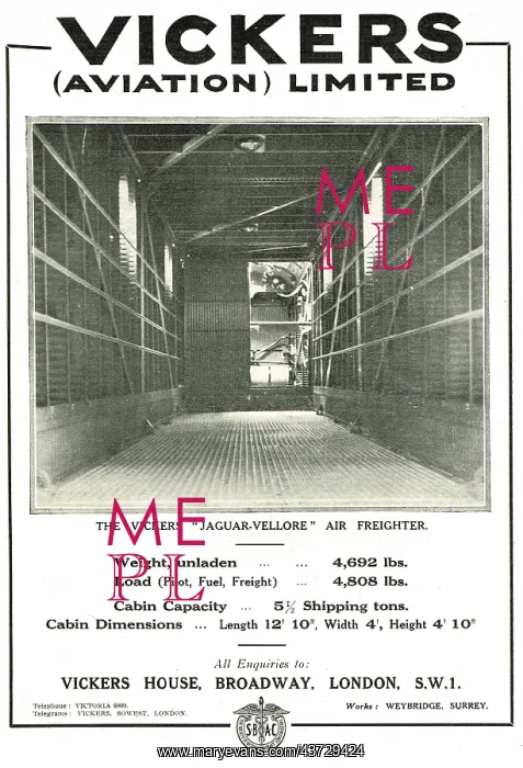  : Vickers Vellore Air Freighter. (Armstrong-Siddeley