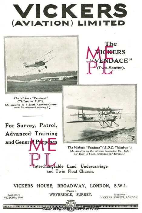  : Vickers Vendace Two Seater Light Aircraft