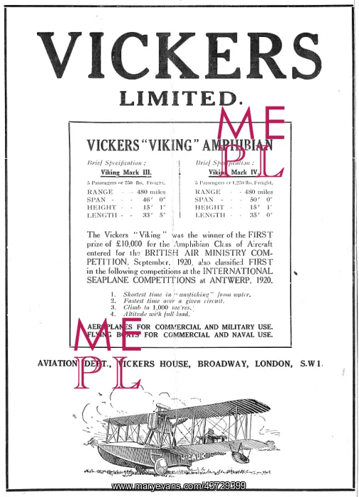 : Vickers Viking Amphibian : Vickers Viking Amphibian