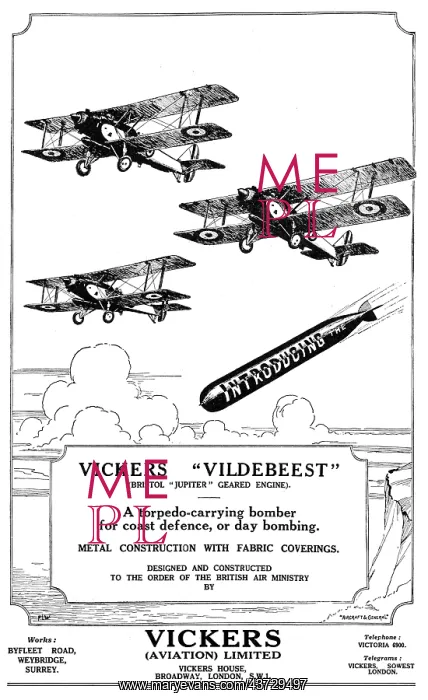 : Vickers Vildebeest 1930 : Vickers Vildebeest 1930