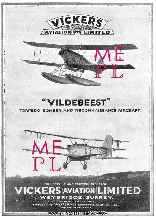 : Vickers Vildebeest Torpedo Bomber : Vickers Vildebeest Torpedo Bomber