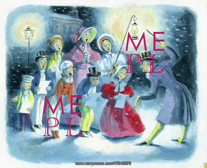 : Victorian Carol Singers in the snow : Victorian Carol Singers in the snow