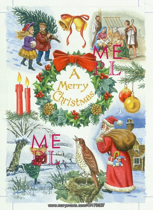  : Victorian Christmas with scrapbook items