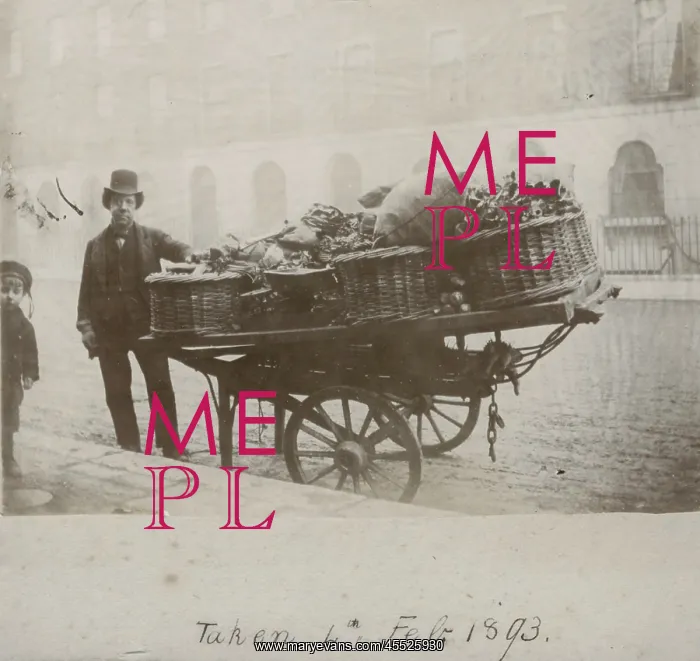 : Victorian costermonger and his cart : Victorian costermonger and his cart
