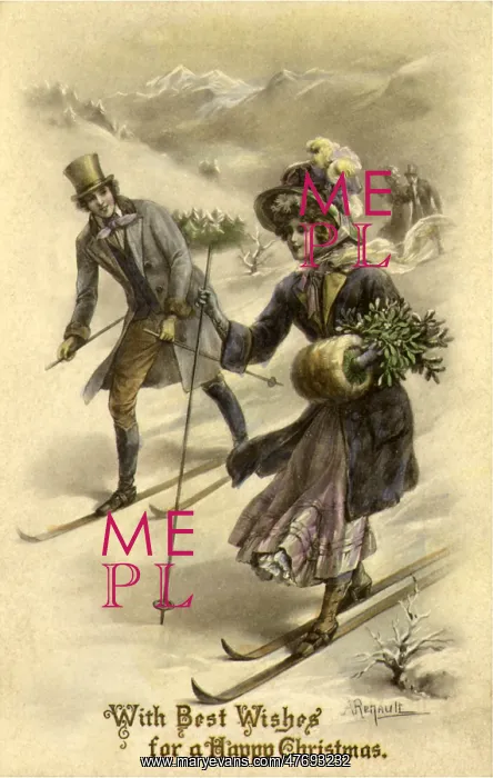  : A Victorian Couple Ski Through a Valley