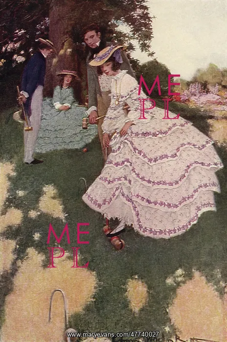  : Victorian Couples Playing Croquet