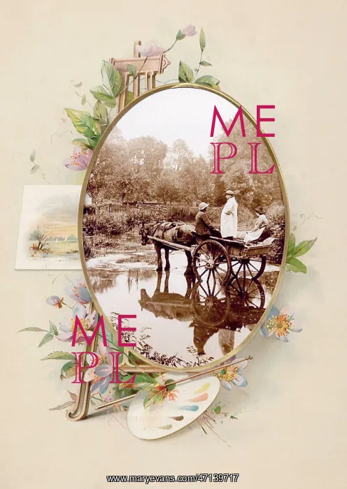  : Victorian floral greetings card design, A6 size, No. 23