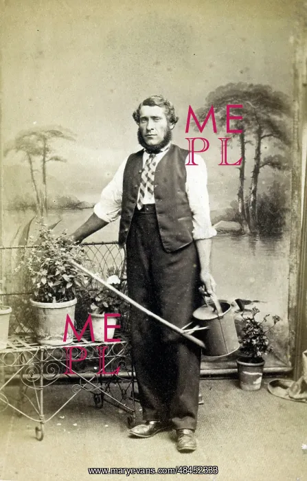 : Victorian gardener with watering can, Chelmsford : Victorian gardener with watering can, Chelmsford