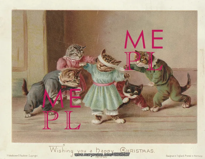 : Victorian Greeting Card - Blind Mans Buff : Victorian Greeting Card - Blind Mans Buff