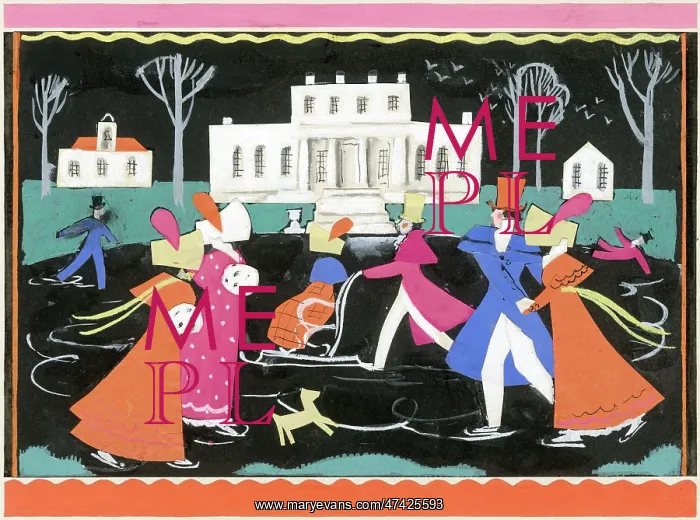  : Victorian ice skating scene