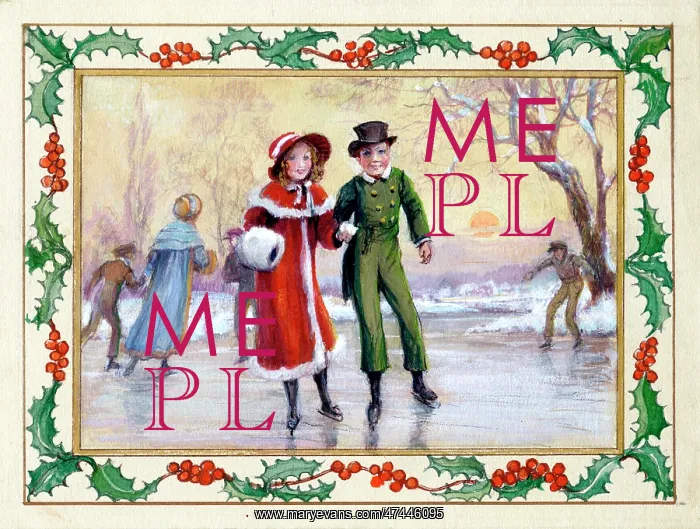  : Victorian Ice Skating Scene