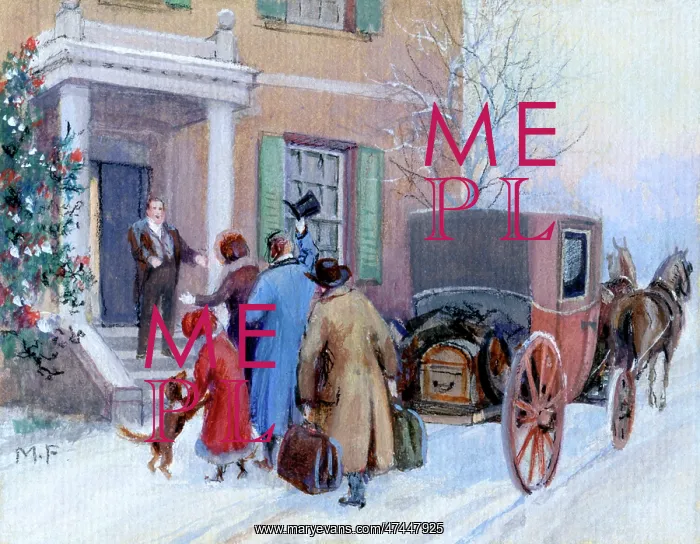  : Victorian Man Greeting Family
