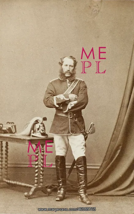 : Victorian man in military uniform : Victorian man in military uniform