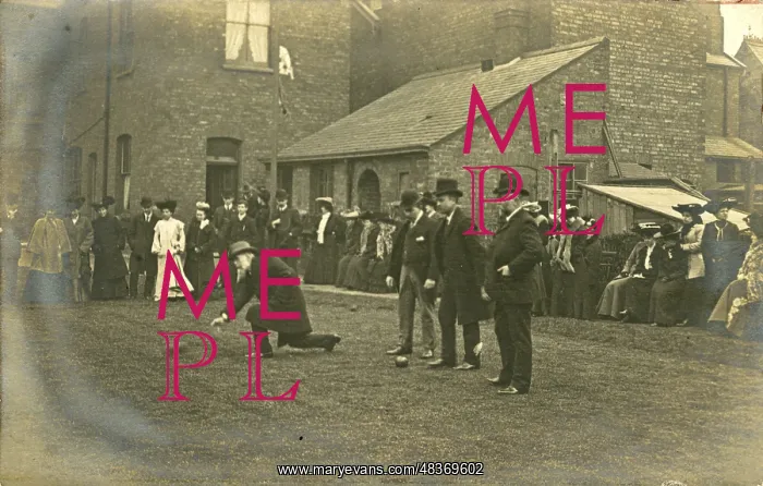  : Victorian Men Playing Bowls