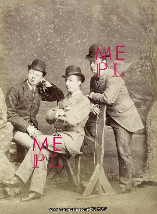  : Three Victorian men in studio portrait