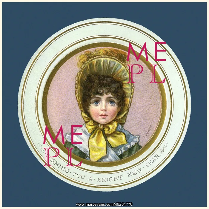 : Victorian New Year card : Victorian New Year card