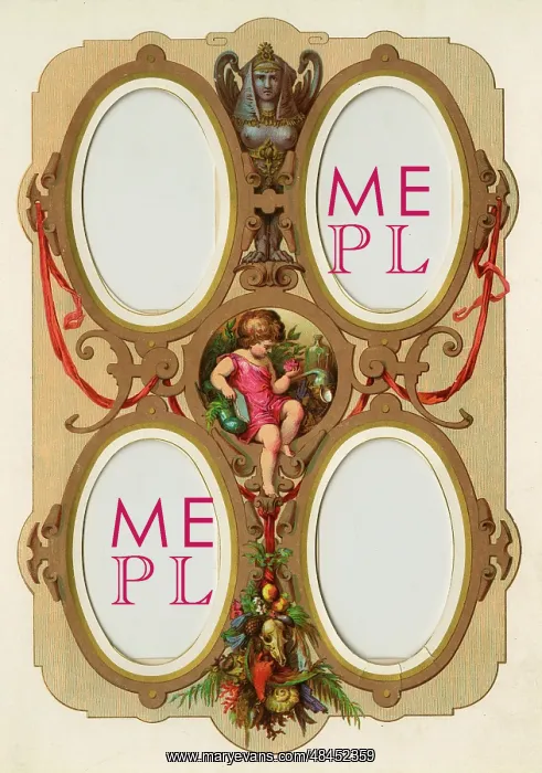  : Victorian Photo Album - four oval frames