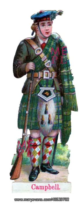  : Victorian scrap, Campbell clan of Scotland