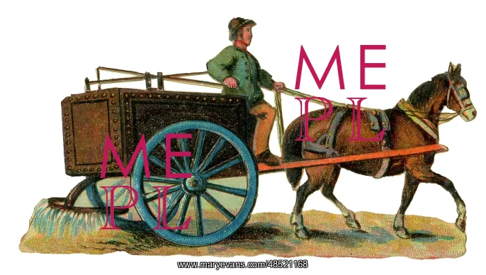  : Victorian scrap, cart watering the road