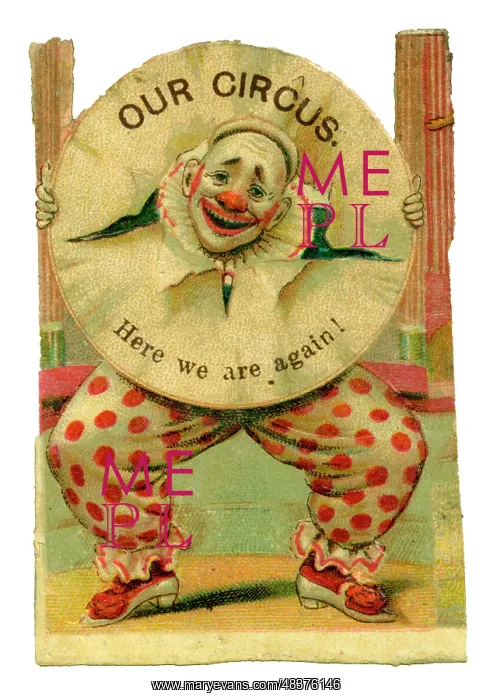  : Victorian Scrap - Circus Clown