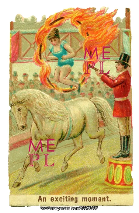 : Victorian Scrap - Circus Horse Rider : Victorian Scrap - Circus Horse Rider