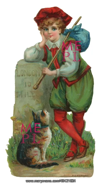  : Victorian Scrap - Dick Whittington and Cat