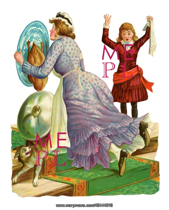  : Victorian scrap - dropping the Christmas turkey