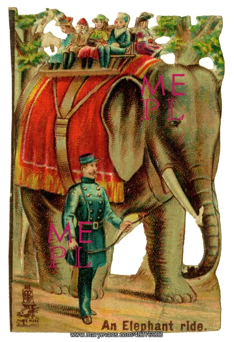  : Victorian Scrap - An Elephant Ride at the Zoo