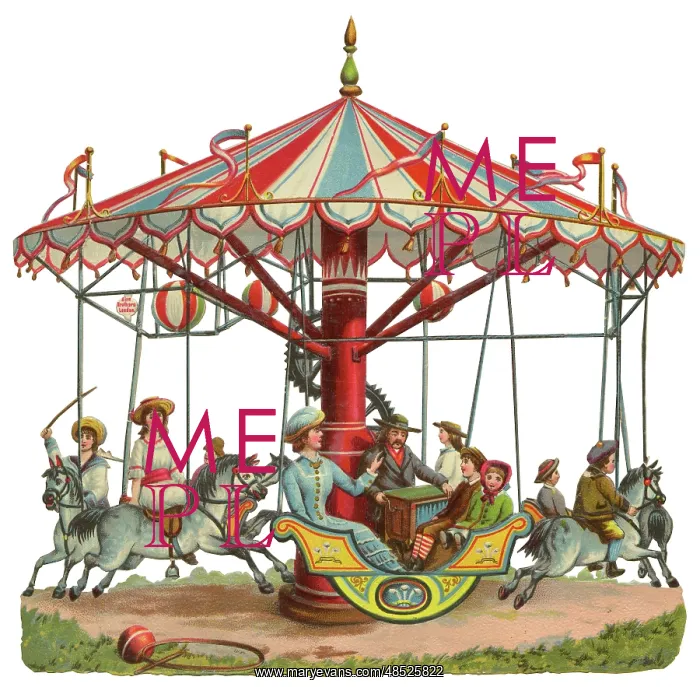  : Victorian scrap, Fairground roundabout