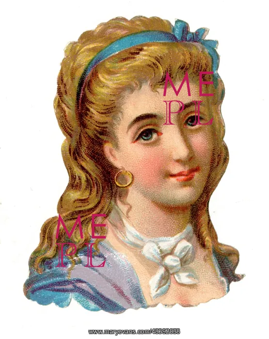  : Victorian scrap, Head and shoulders of woman