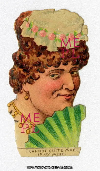: Victorian scrap - I cannot quite make up my mind : Victorian scrap - I cannot quite make up my mind