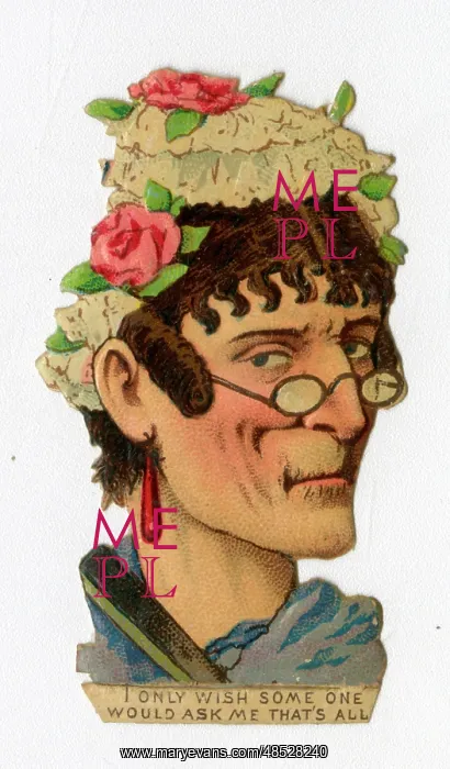 : Victorian scrap - I only wish someone would ask me : Victorian scrap - I only wish someone would ask me