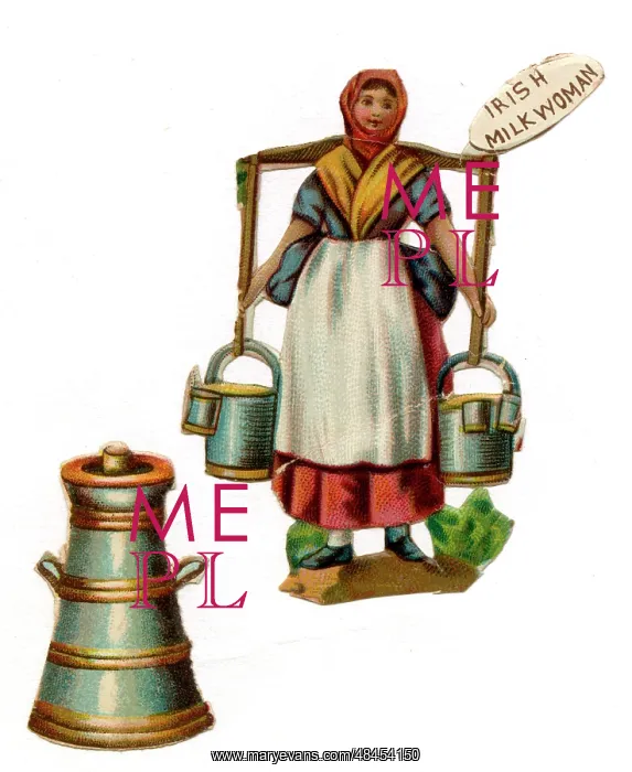 : Victorian scrap, an Irish milkmaid : Victorian scrap, an Irish milkmaid