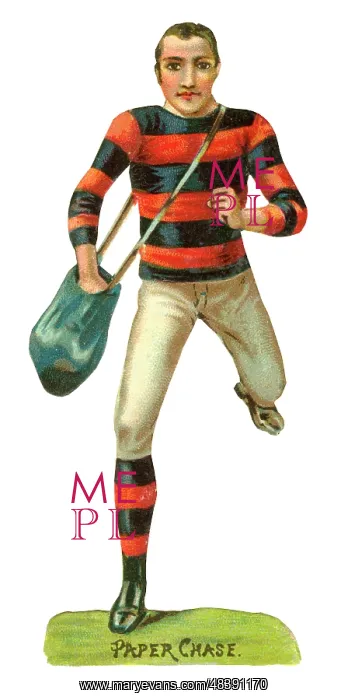  : Victorian scrap - man on paperchase