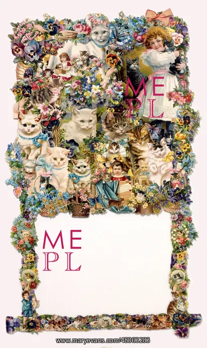 : Victorian Scrap Montage - Calendar - Cats : Victorian Scrap Montage - Calendar - Cats