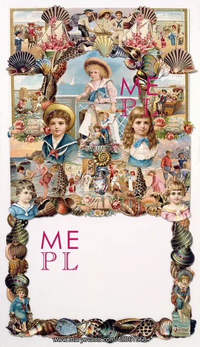 : Victorian Scrap Montage - Calendar - Seaside : Victorian Scrap Montage - Calendar - Seaside