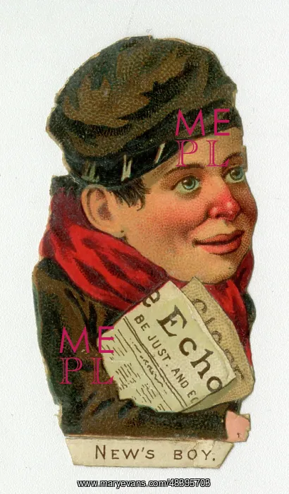  : Victorian Scrap -- News Boy