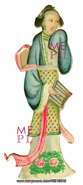  : Victorian Scrap, oriental woman