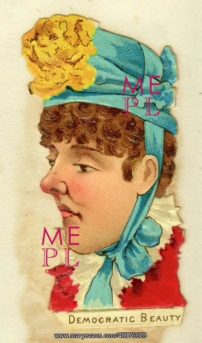  : Victorian Scrap - Political Types - Democratic Beauty