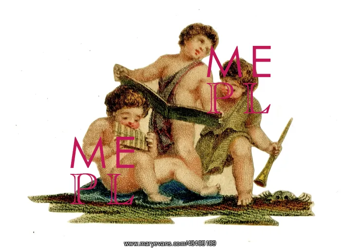  : Victorian scrap, Putti making music