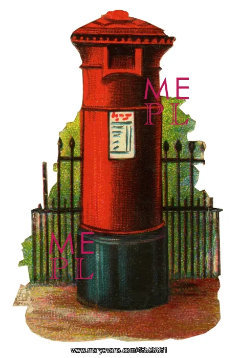  : Victorian Scrap, red pillar box
