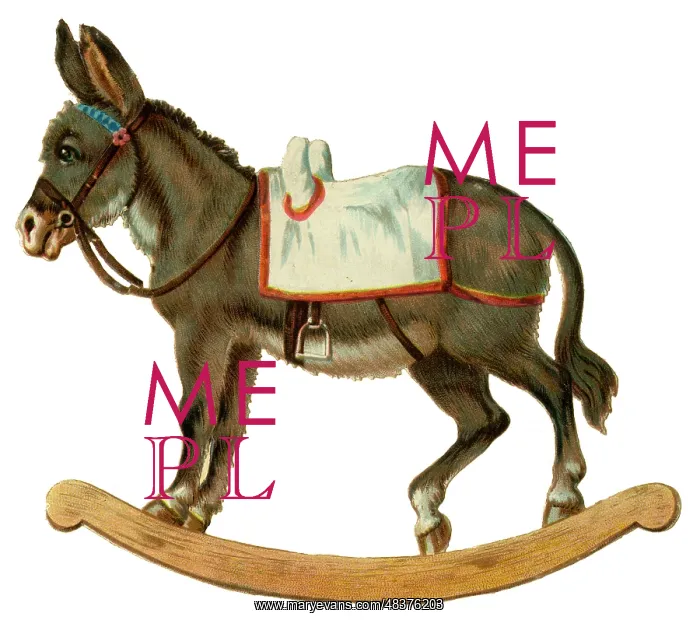  : Victorian Scrap - Rocking Donkey