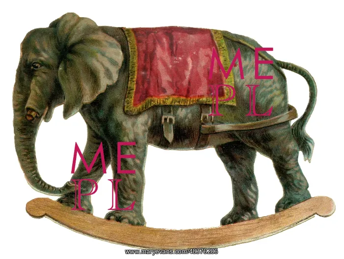  : Victorian Scrap - Rocking Elephant